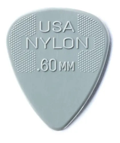 Plumillas Dunlop Nylon Standard .60 Gris Claro 44b.60